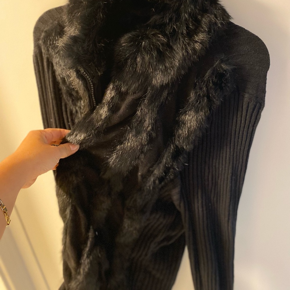Faux Fur Vest in Black - Picture 8 of 10